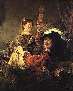 Rembrandt Peale Rembrandt and Saskia in the parable of the Prodigal Son oil on canvas